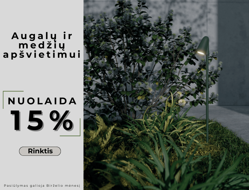 Augalų ir medžių apšvietimas